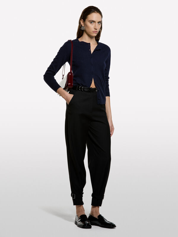 Cardigan bleu foncé coupe régulière - cardigans pour femme | Sisley