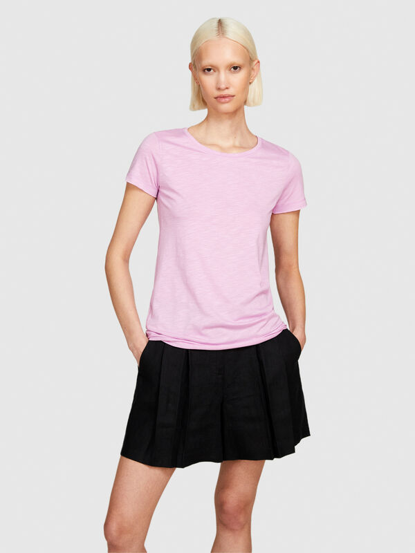 T-shirt à col rond - t-shirts à manches courtes pour femme | Sisley
