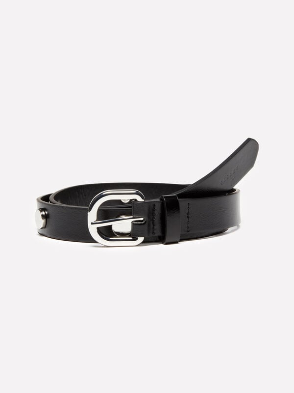 Ceinture noire à clous Ceinture noire à clous - ceintures pour femme | Sisley