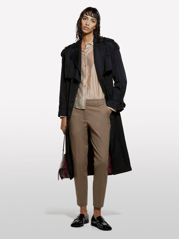 Pantalon chino slim marron Pantalon chino slim marron - Nouvelle Collection Femme | Sisley