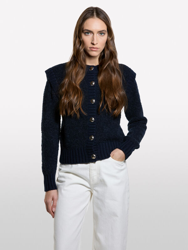 veste en maille effet nounours - cardigans pour femme | Sisley