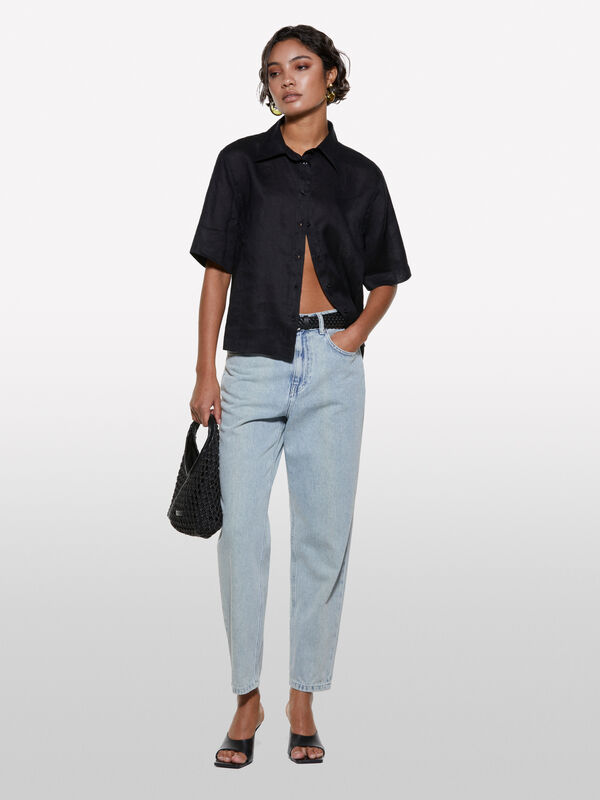 Jean coupe mom léger Style 68 - jeans mom et boyfriend pour femme | Sisley