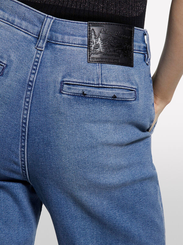 Jean chino slim bleu style 71 - jeans coupe slim pour femme | Sisley