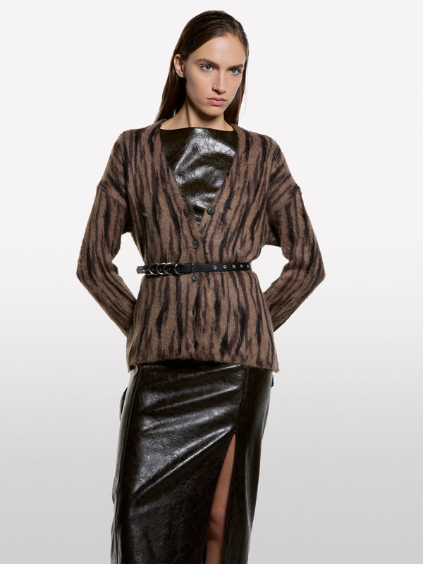 cardigan à imprimé animal - cardigans pour femme | Sisley