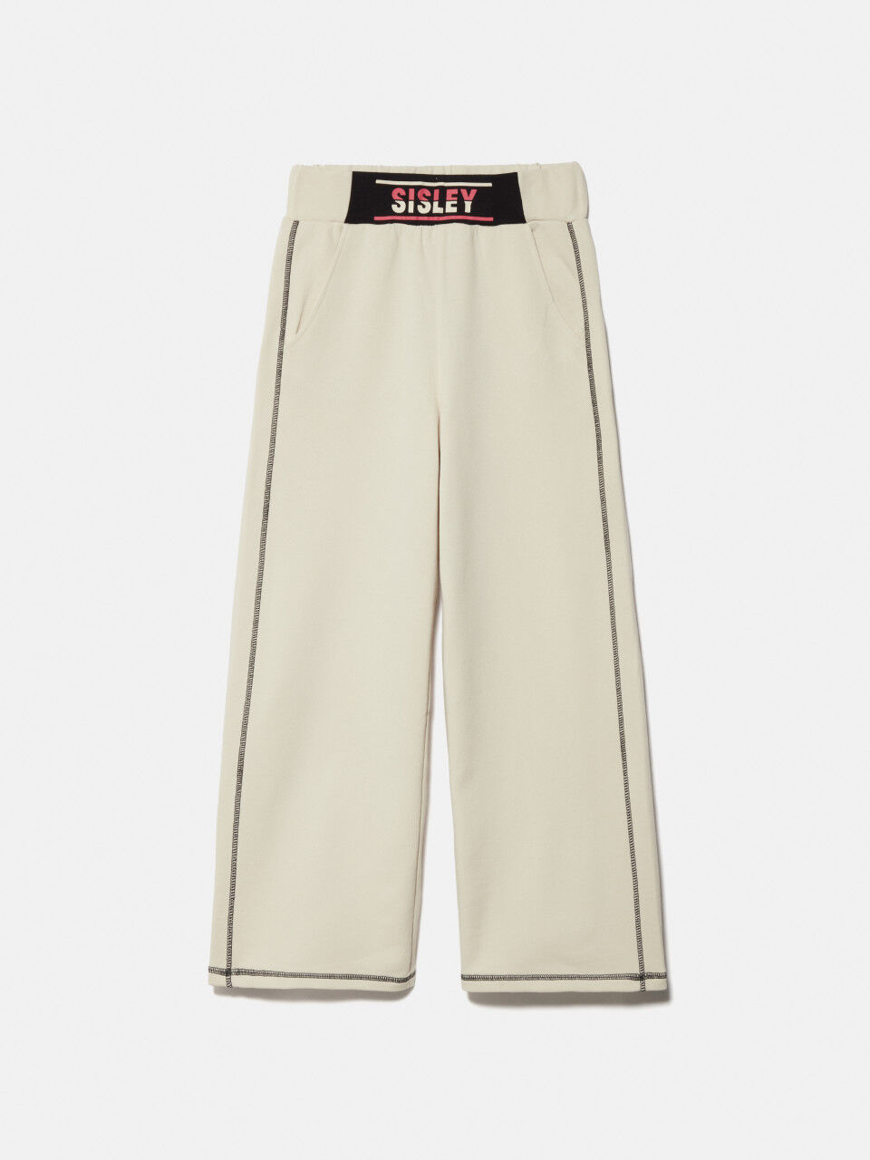 Pantalon en molleton à élastique siglé
