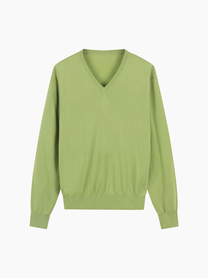 V NECK SWEATER L/S Femme