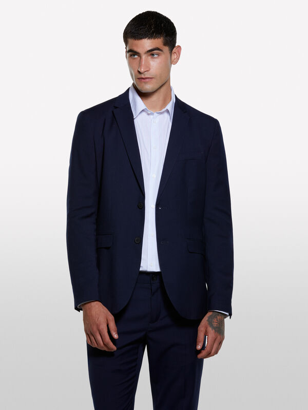Blazer sur mesure bleu foncé - blazers pour homme | Sisley