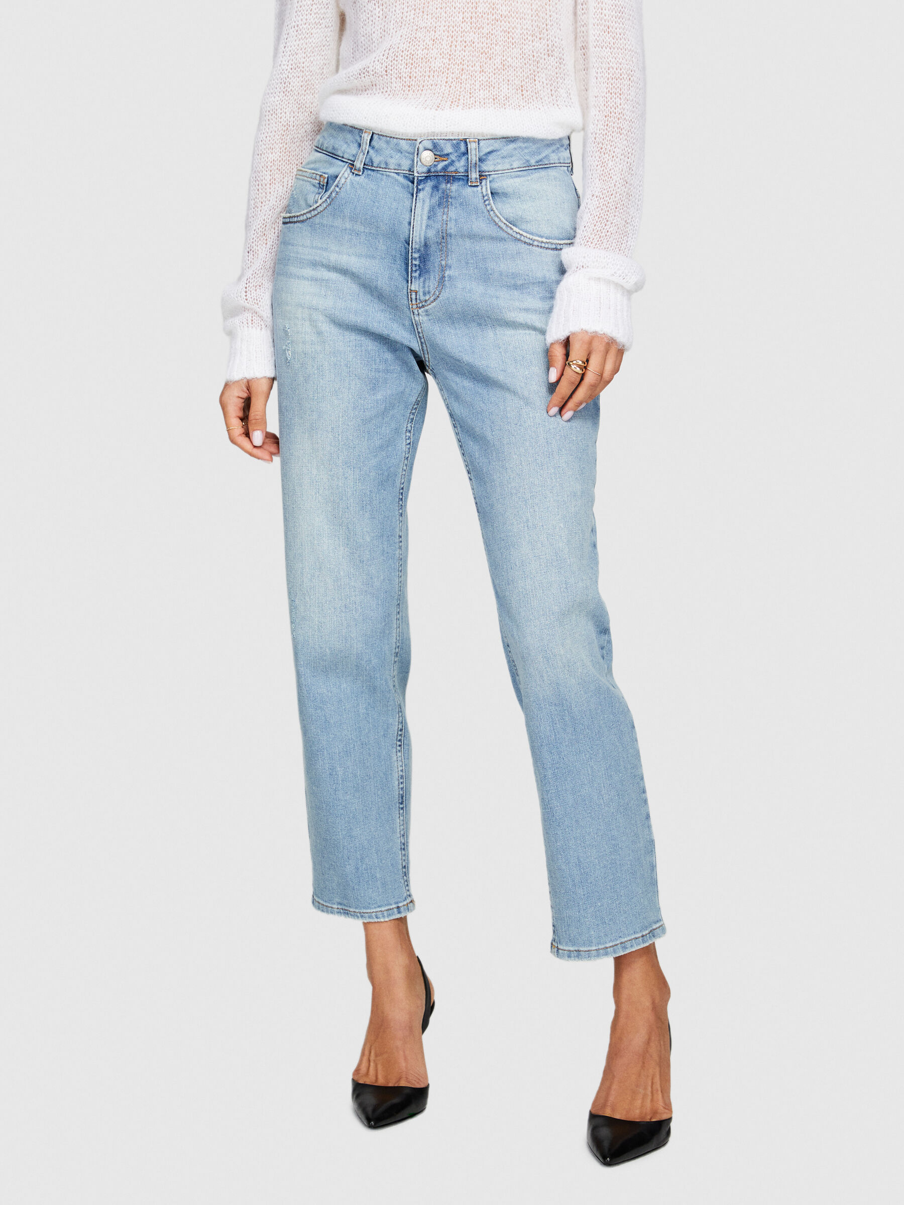 Jeans Manhattan coupe regular effet us Bleu Clair Sisley