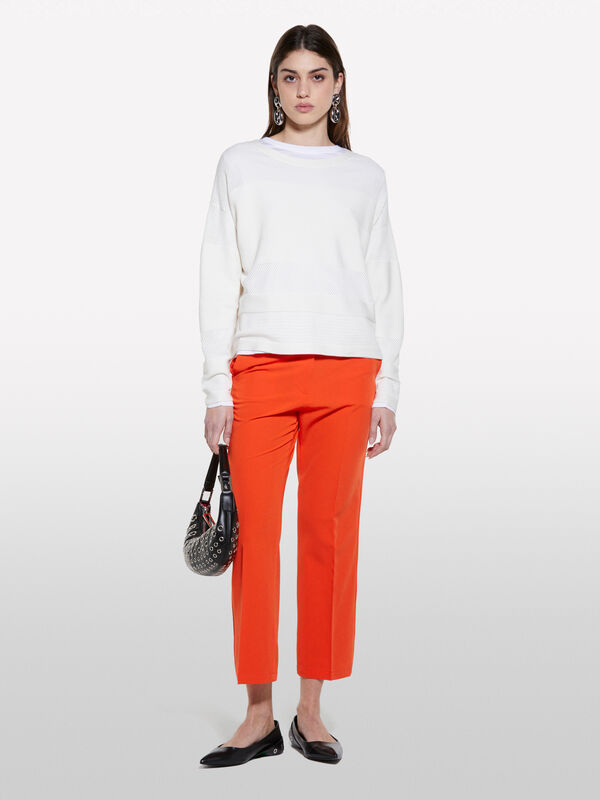Pantalon évasé rouge - pantalons évasés pour femme | Sisley