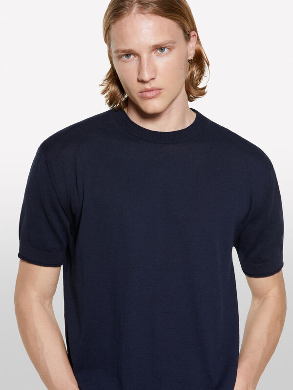 Chemise bleue à manches courtes - t-shirts à manches courtes pour homme | Sisley