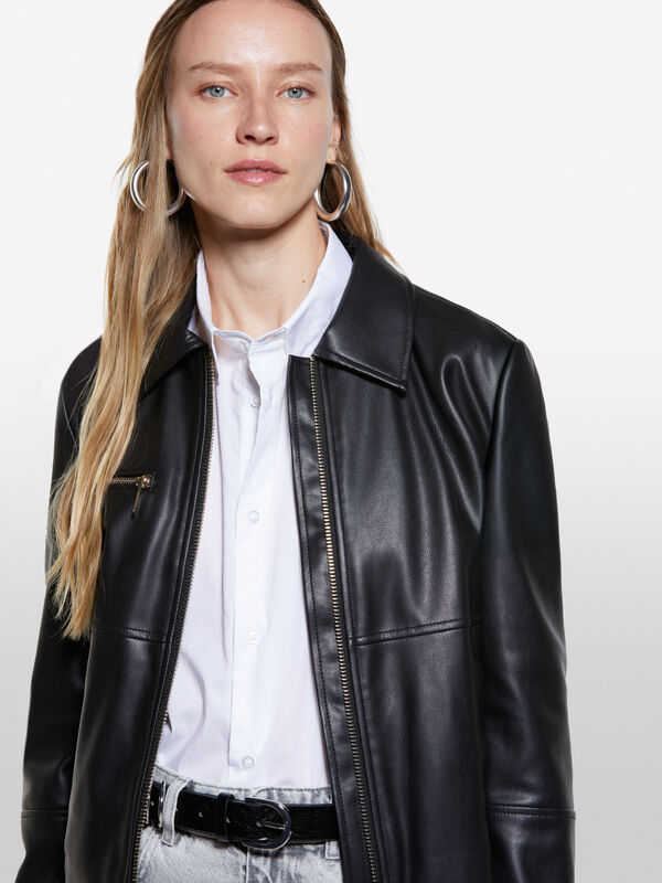 Veste courte noire - vestes et blousons pour femme | Sisley