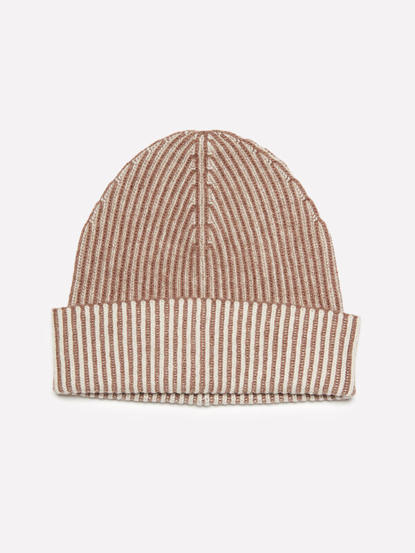 Bonnet tricoté marron - chapeaux pour femme | Sisley