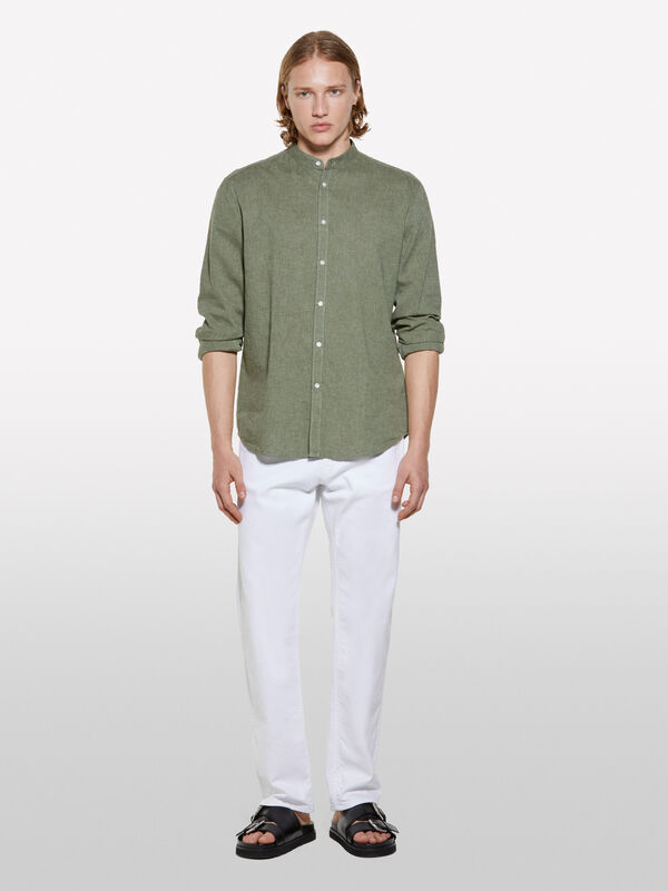 Jean blanc coupe classique Style 75 - jeans regular pour homme | Sisley