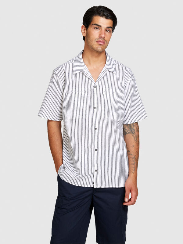 Chemise rayée à manches courtes - chemises regular pour homme | Sisley