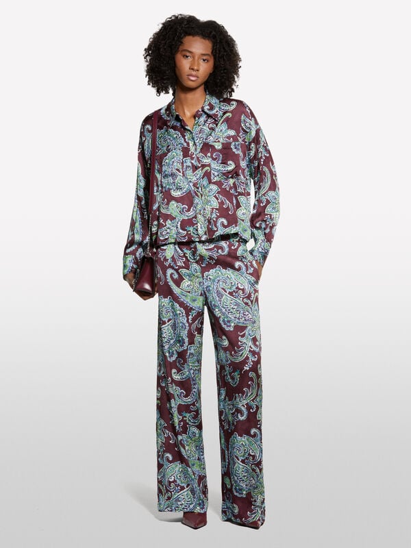 Chemise à motifs cachemire Chemise à motifs cachemire - chemises pour femme | Sisley