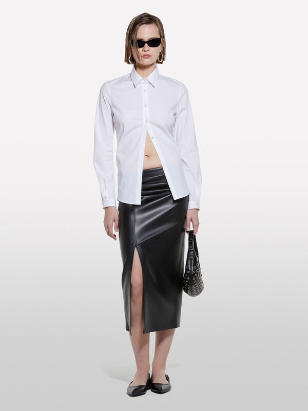  Jupe fendue mi-longue - jupes midi, jupes mi-longues femme | Sisley