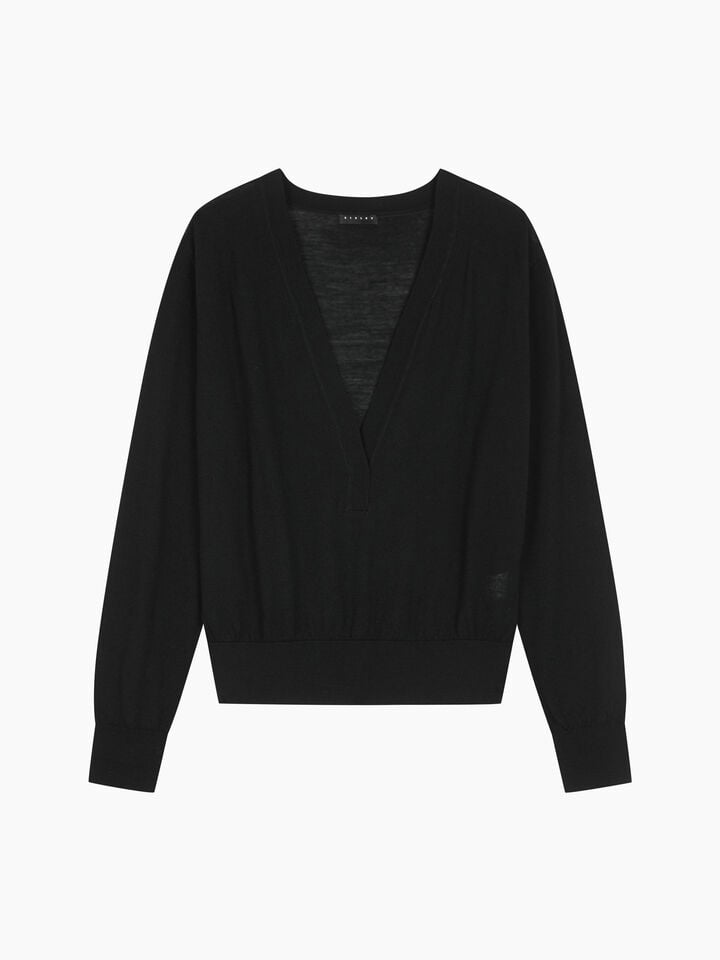 V NECK SWEATER L/S Femme