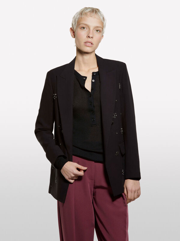 Blazer avec application de bijoux - blazers pour femme | Sisley