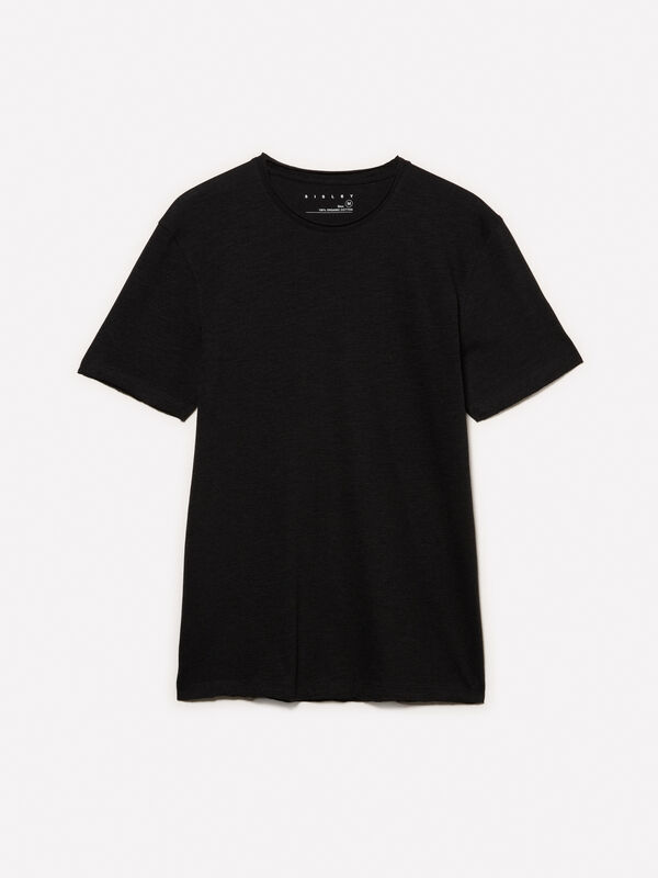 T-shirt slim à manches courtes gris foncé T-shirt slim à manches courtes gris foncé - t-shirts à manches courtes pour homme | Sisley