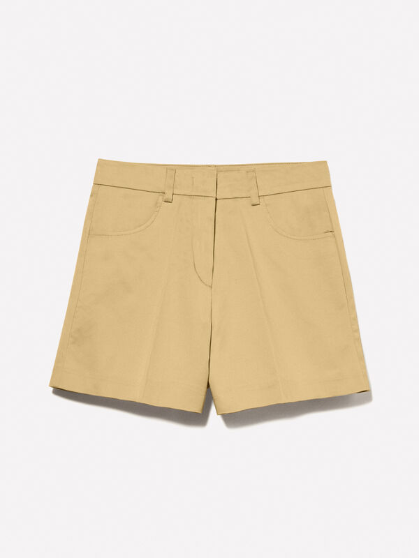 Short moutarde taille haute Short moutarde taille haute - shorts pour femme | Sisley