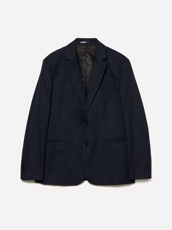 Blazer slim bleu foncé coupe confortable - blazers pour homme | Sisley