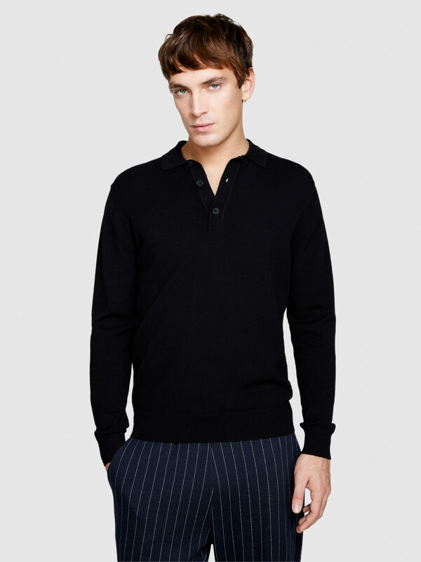 Polo en maille - pulls col rond pour homme | Sisley