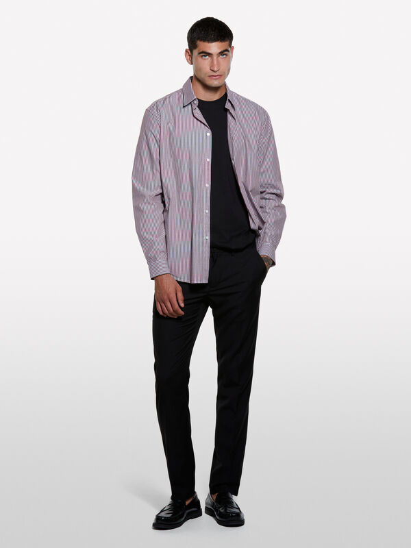 Pantalon slim élégant noir - pantalons slim pour homme | Sisley