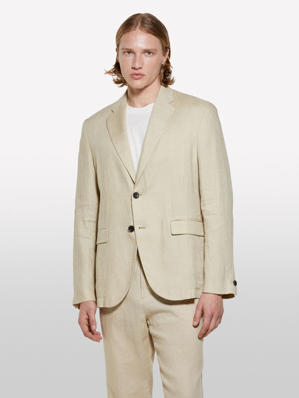 Blazer sable 100 % lin - blazers pour homme | Sisley