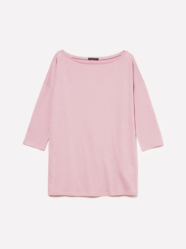 T-shirt col bateau mauve T-shirt col bateau mauve - t-shirts à manches longues pour femme | Sisley