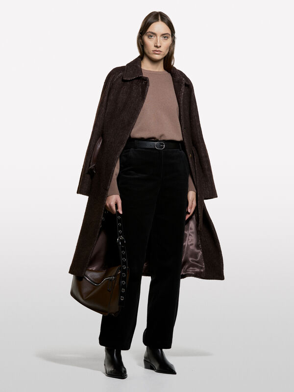 Pull en laine mélangée à encolure bateau - pulls à encolure bateau pour femme | Sisley