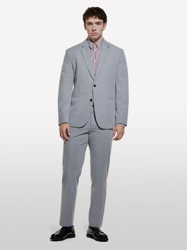 Blazer texturé gris clair - blazers pour homme | Sisley