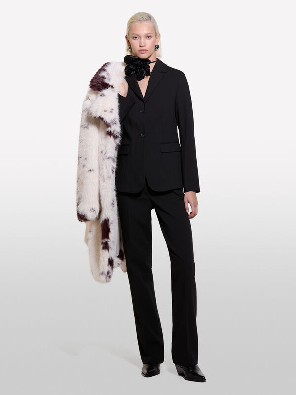 Pantalon évasé noir - pantalons évasés pour femme | Sisley