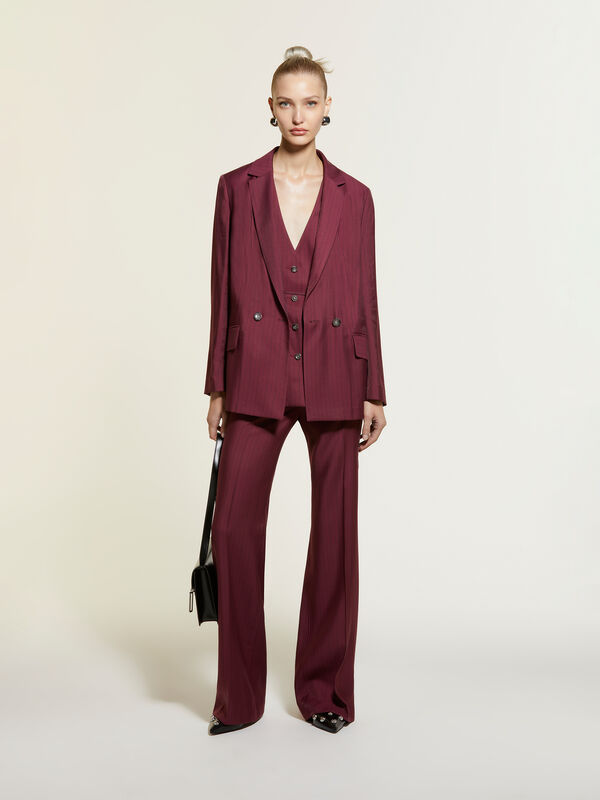 Blazer rayé rose blush - blazers pour femme | Sisley