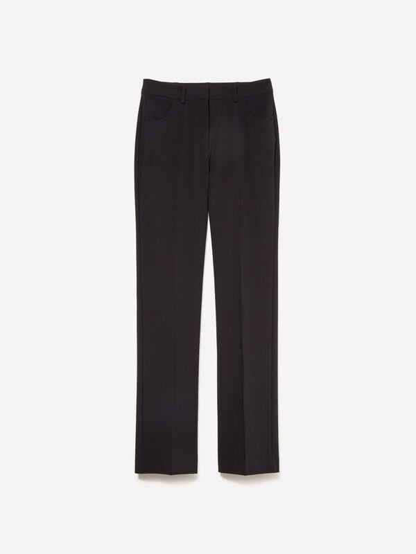 Pantalon droit noir Pantalon droit noir - pantalons regular pour femme | Sisley