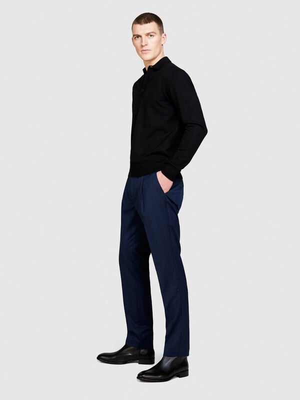 Pantalon tissé teint - pantalons slim pour homme | Sisley
