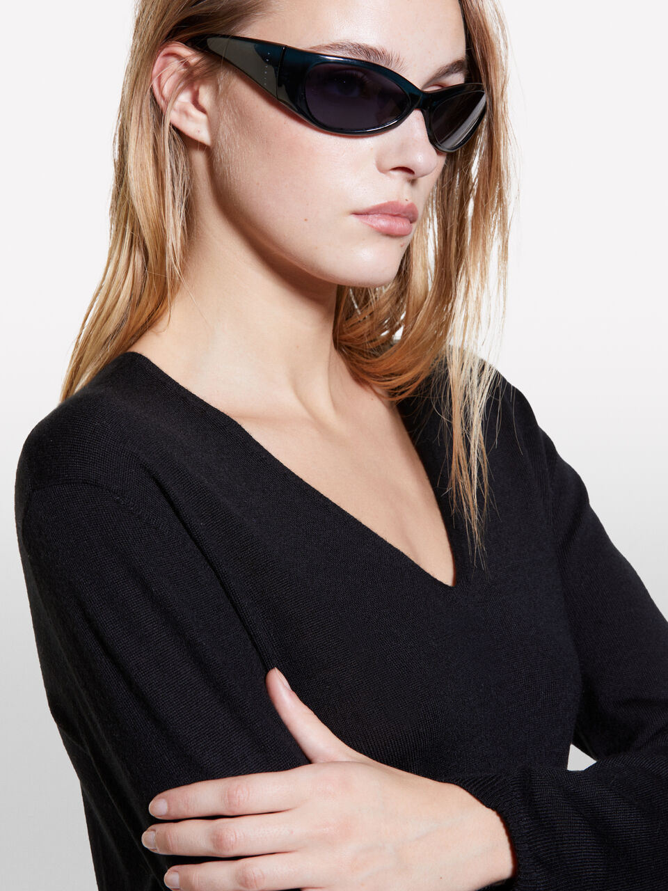 V NECK SWEATER L/S Femme image number null