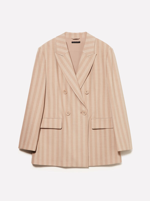 Blazer oversize &agrave; col crois&eacute; - blazers pour femme | Sisley