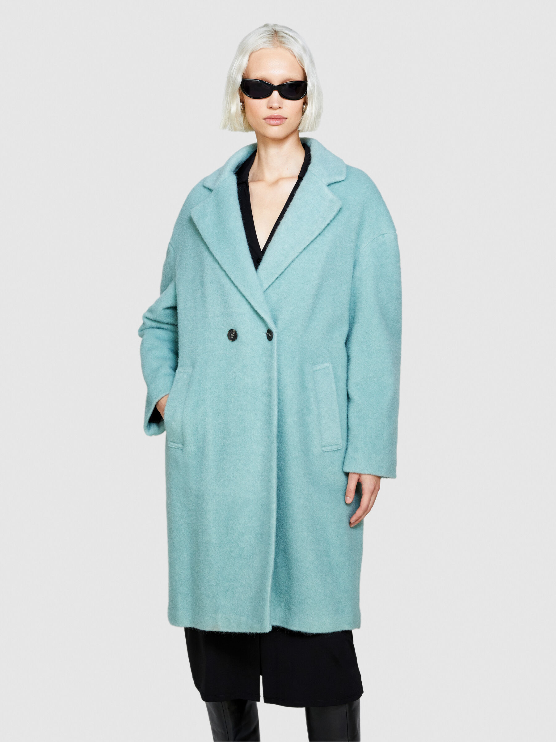 Manteau teddy Bleu Clair Sisley