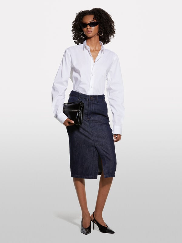 Chemise blanche slim fit Chemise blanche slim fit - chemises pour femme | Sisley
