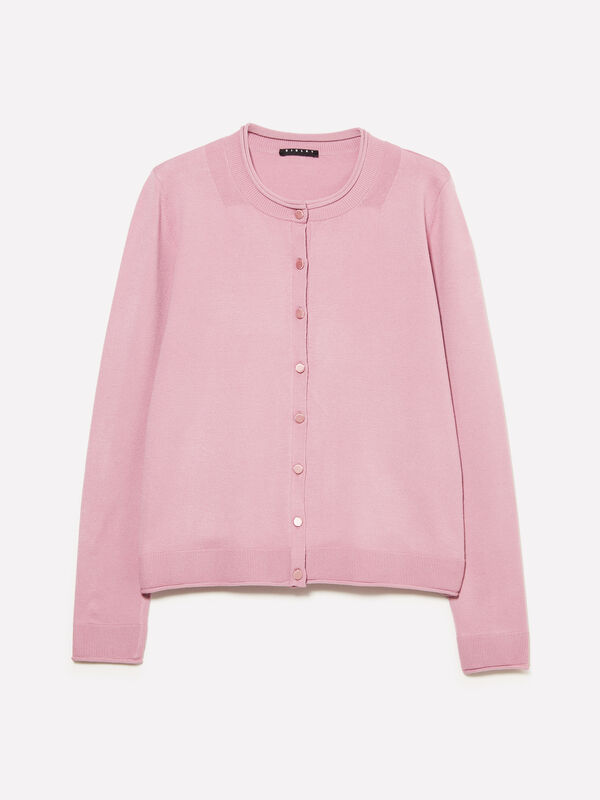 Cardigan mauve coupe régulière - cardigans pour femme | Sisley