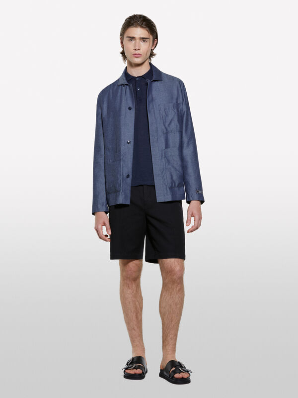 Bermuda coupe classique noir - shorts pour homme | Sisley