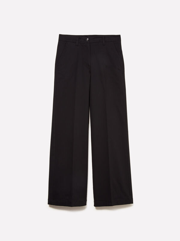 Pantalon large noir - Nouvelle Collection Femme | Sisley