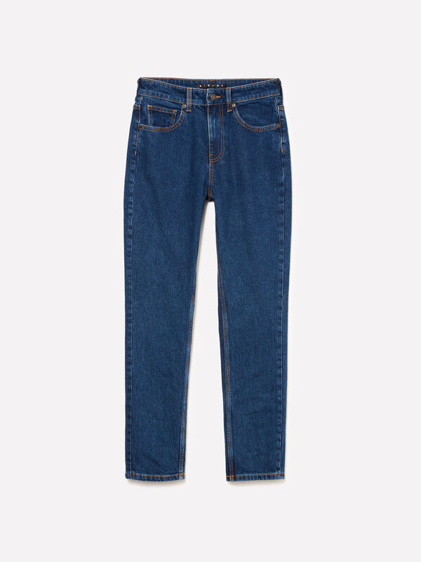 Jean slim bleu style 70 - jeans coupe slim pour femme | Sisley