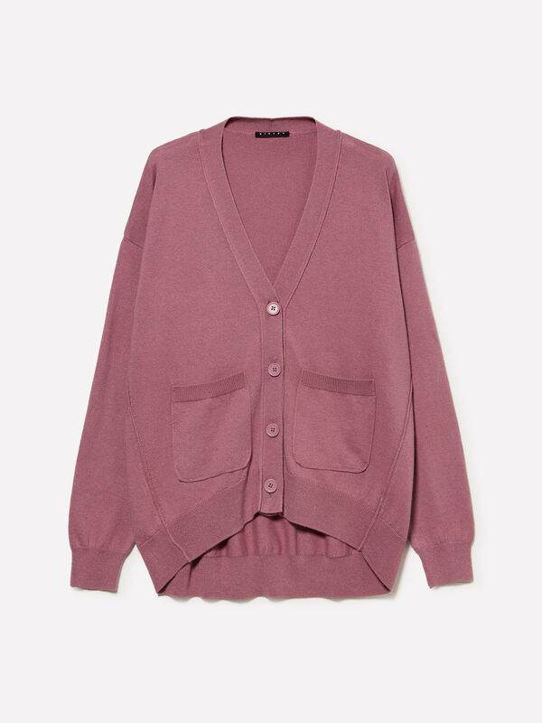Cardigan violet oversize - cardigans pour femme | Sisley