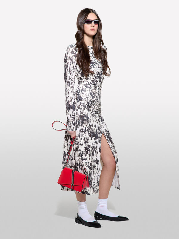 Robe fendue moulante - robes midi pour femme | Sisley