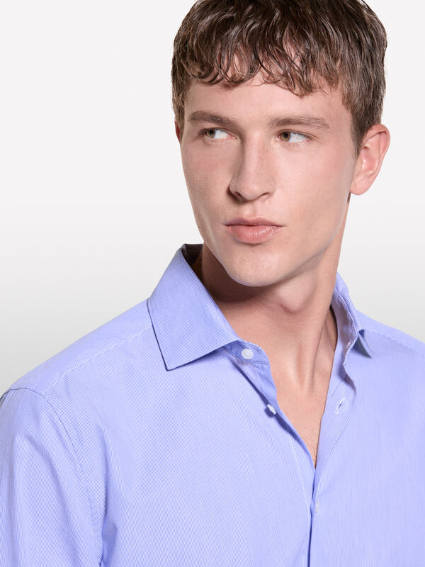 Chemise ajustée bleue - chemises ajustées pour homme | Sisley