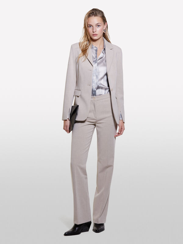 Blazer ajusté beige - blazers pour femme | Sisley