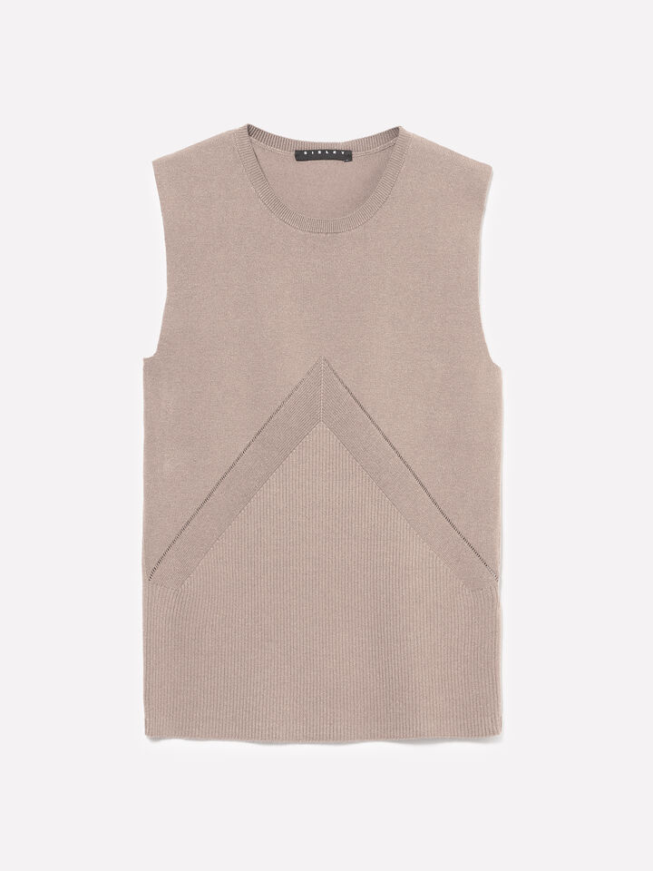 SLEEVELESS SWEATER Femme