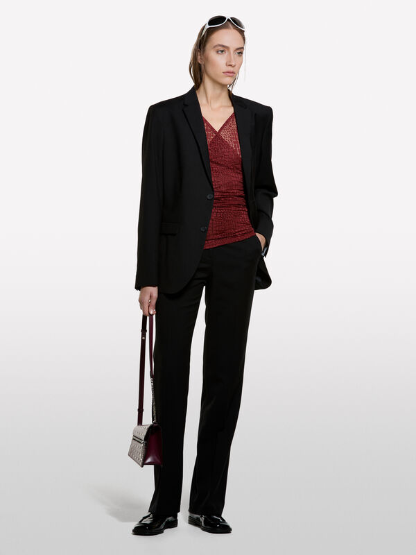 pantalon slim évasé - pantalons évasés pour femme | Sisley