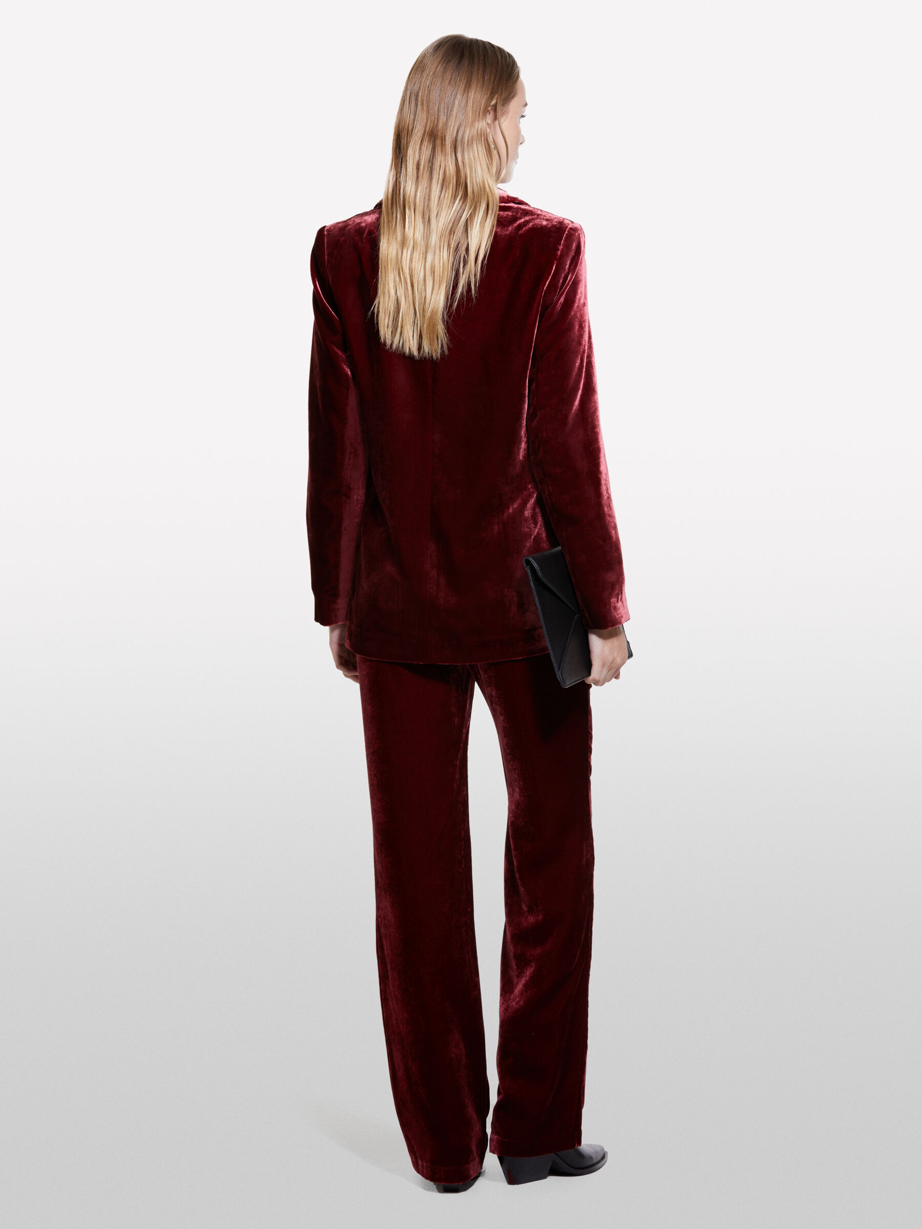 Pantalon bordeaux en velours Bordeaux Sisley